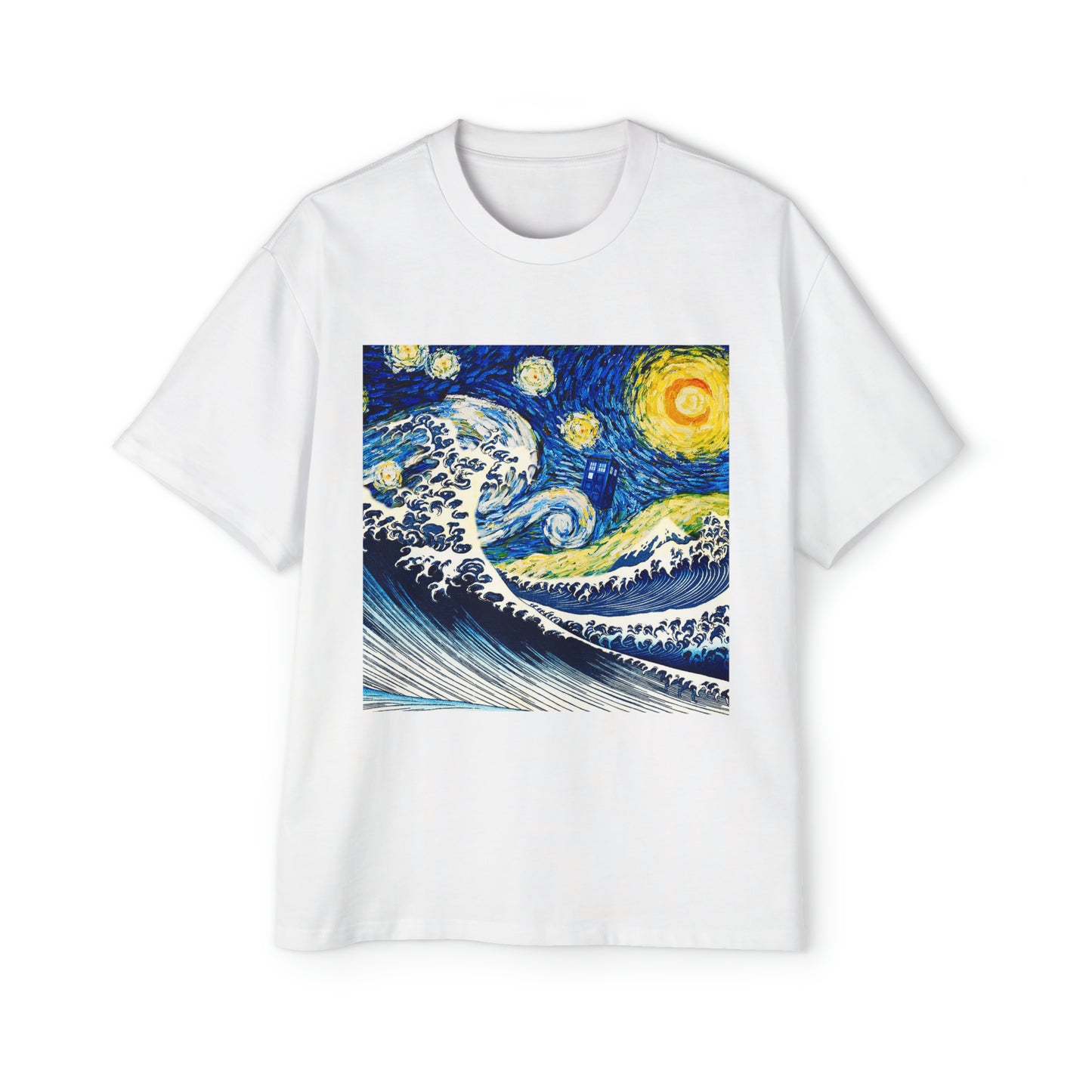 New Tardis Japan Wave Men's Heavy Oversized Tee