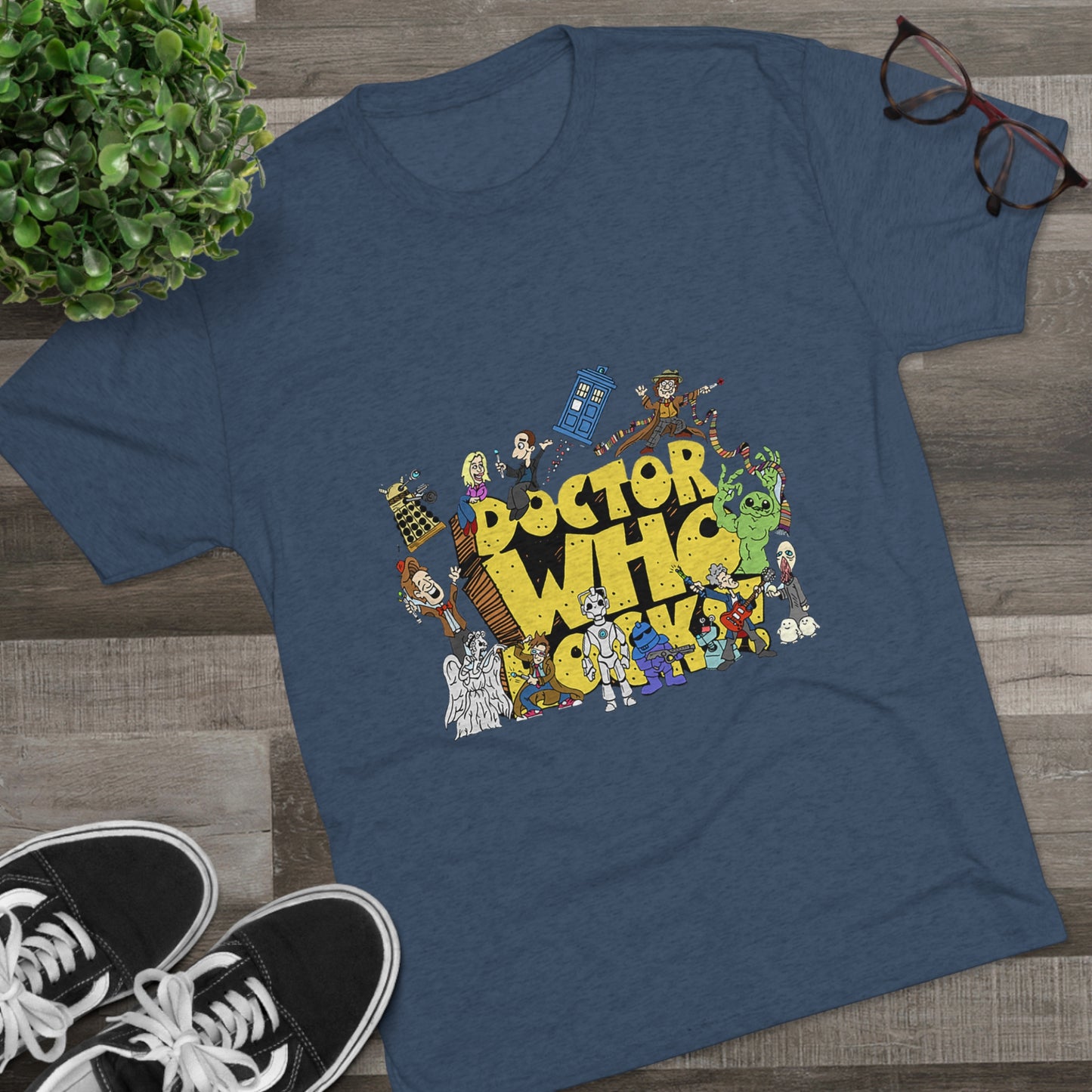 Doctor Who Rocks Unisex Tri-Blend Crew Tee