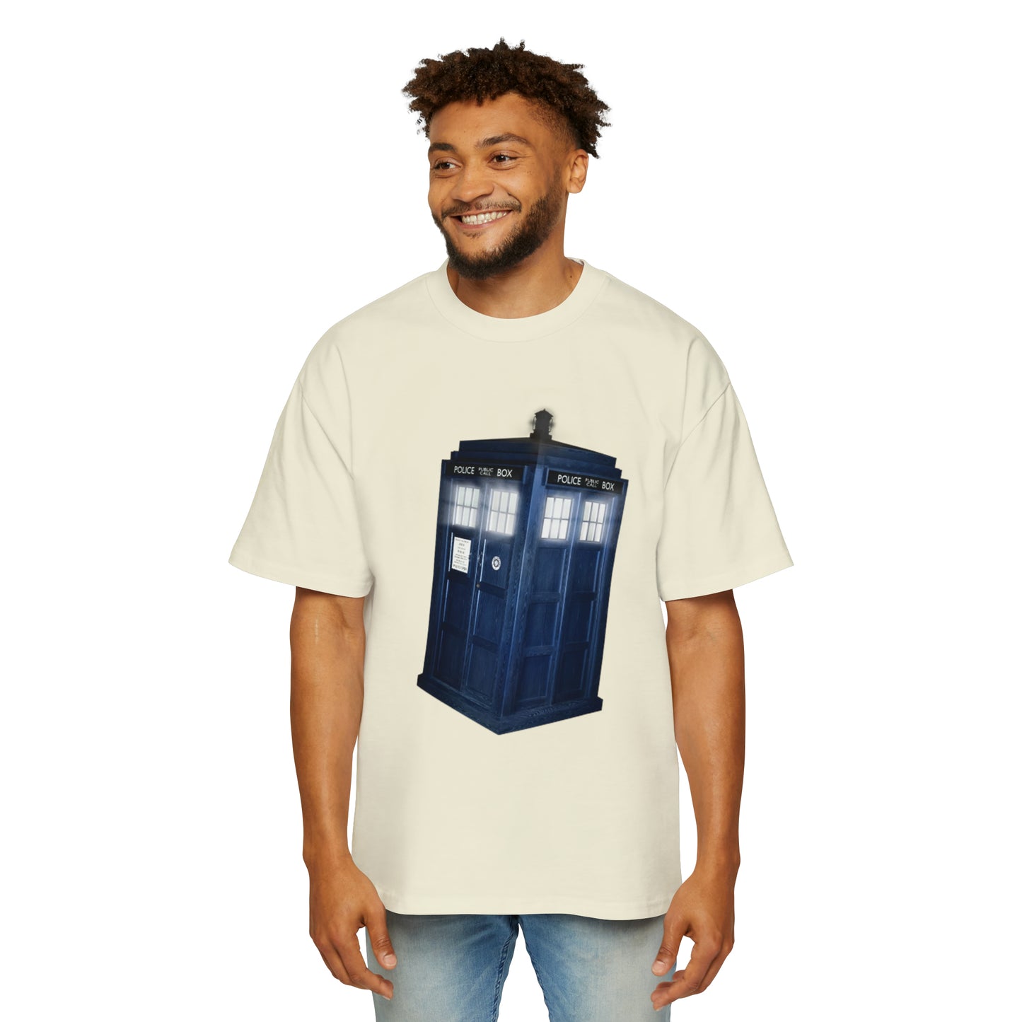 New Tardis Men's Heavy Oversized Tee