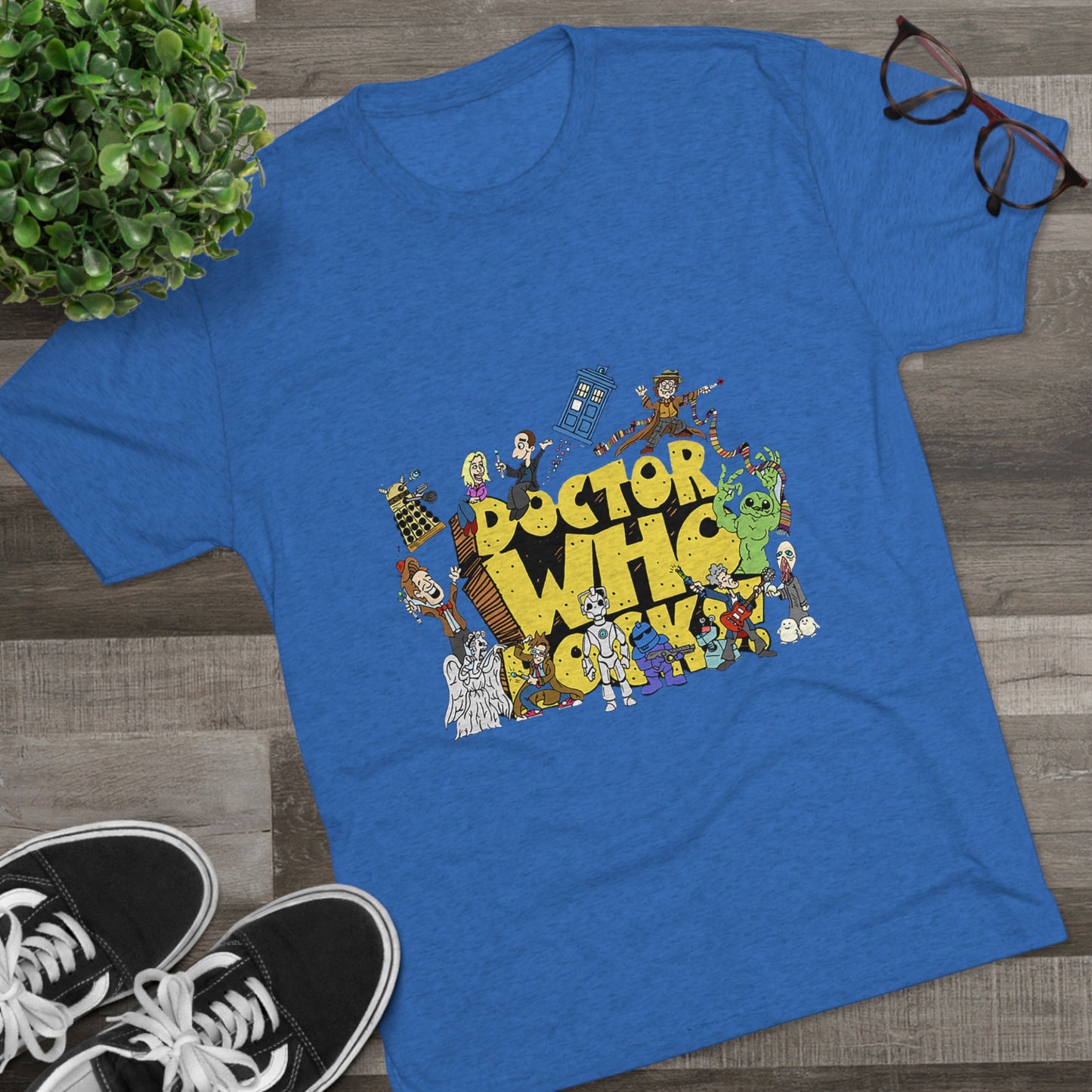 Doctor Who Rocks Unisex Tri-Blend Crew Tee