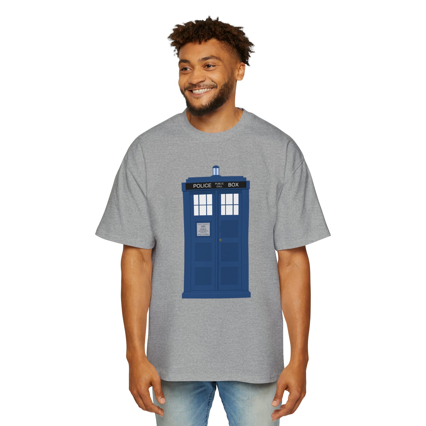 New Tardis Men's Heavy Oversized Tee