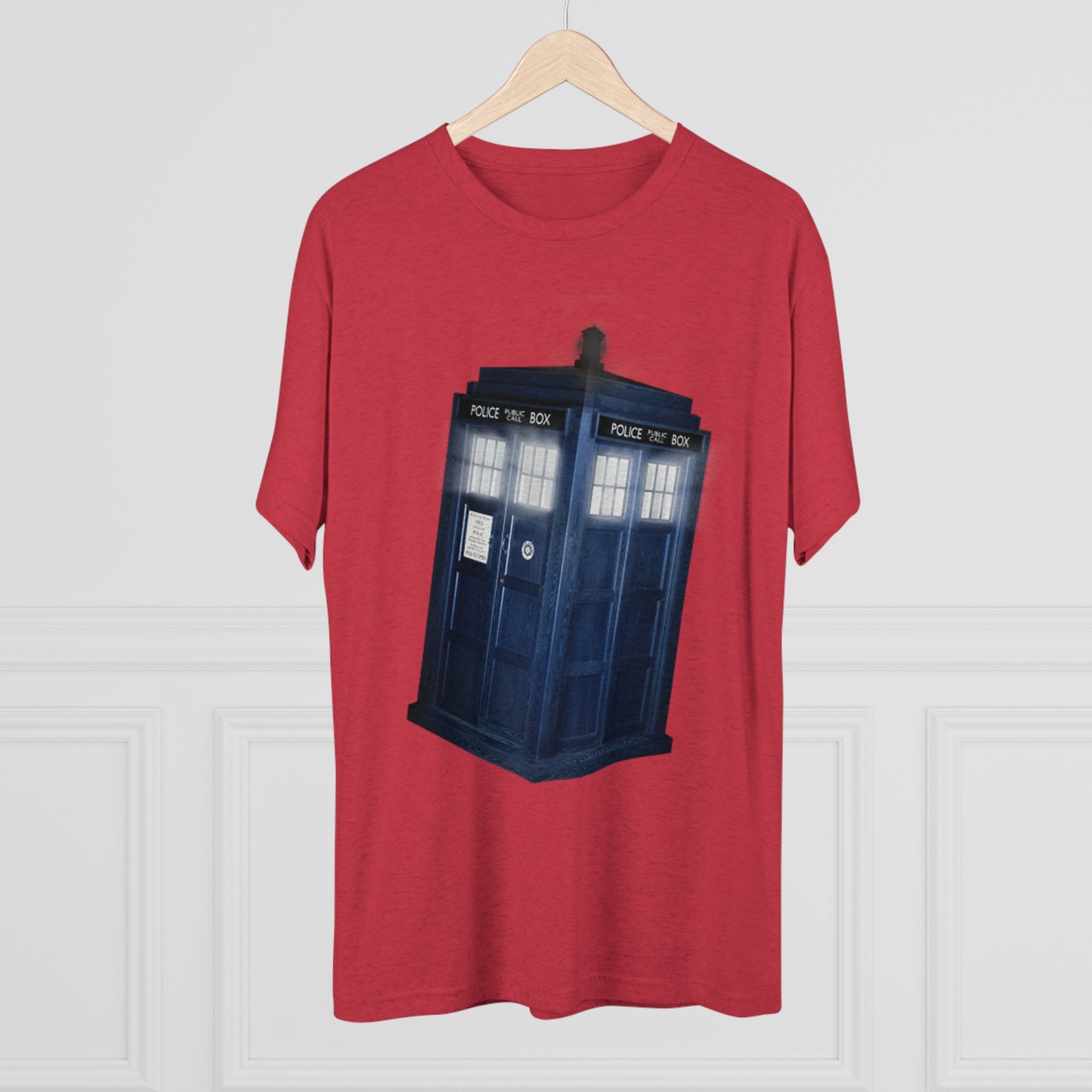 Tardis Glow Light Unisex Tri-Blend Crew Tee