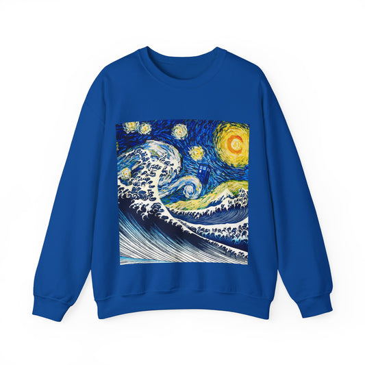 Royal Tardis Japan Wave Unisex Heavy Blend™ Crewneck Sweatshirt