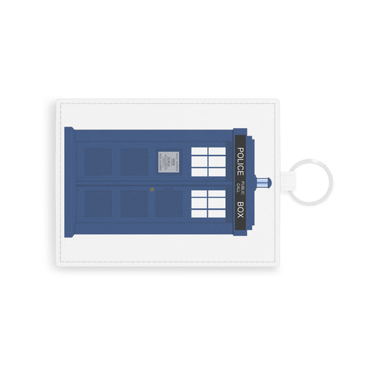 New Tardis Saffiano Leather Card Holder