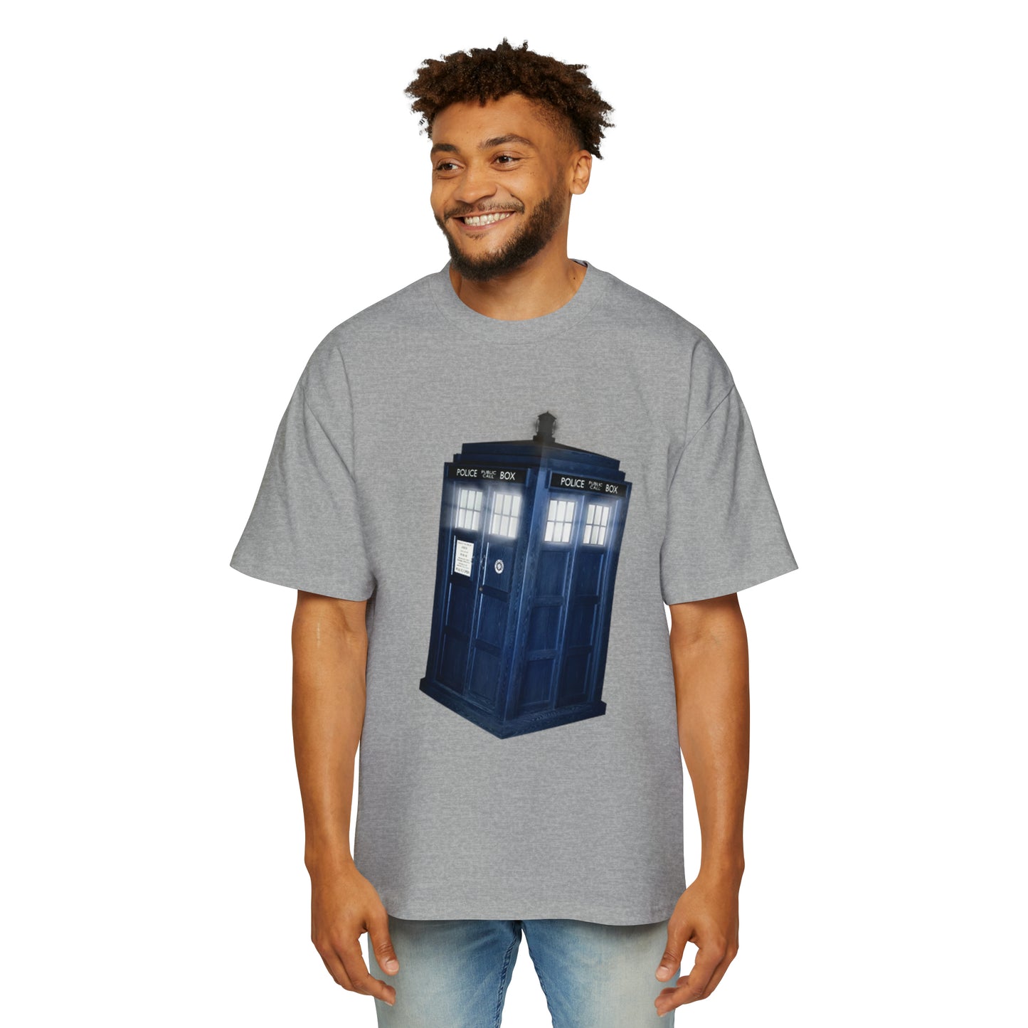 New Tardis Men's Heavy Oversized Tee