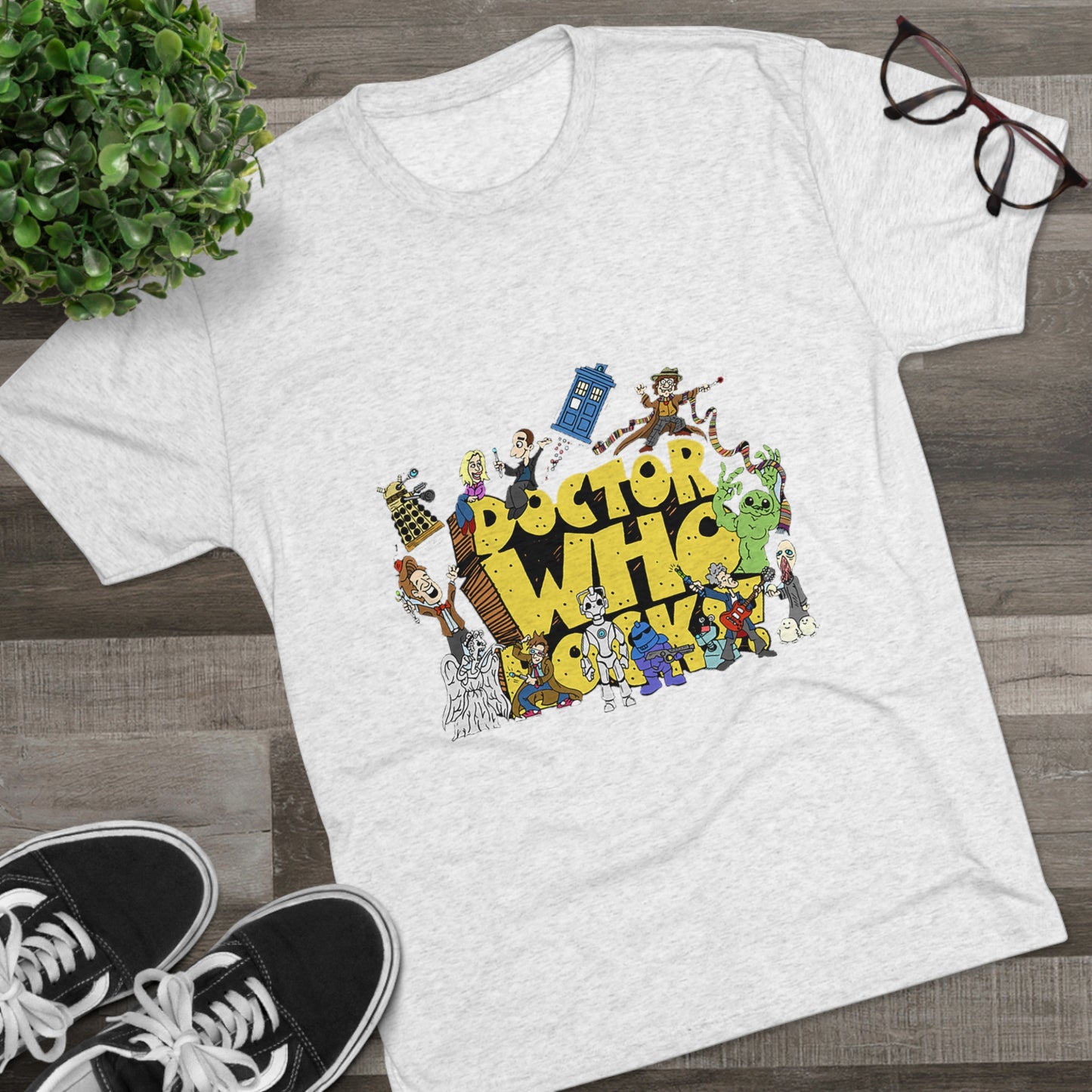 Doctor Who Rocks Unisex Tri-Blend Crew Tee