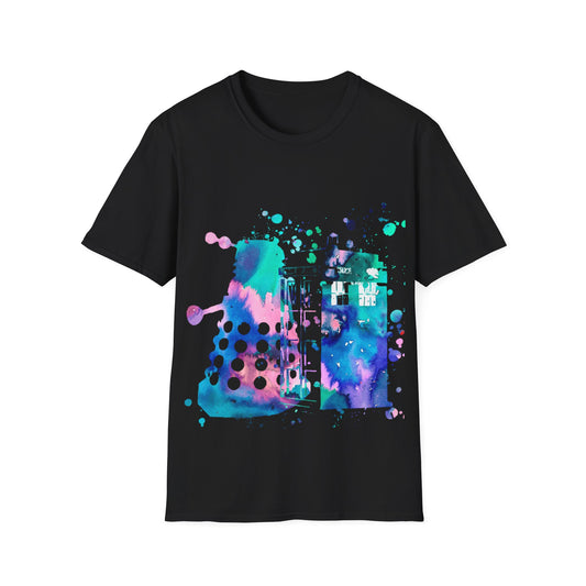 Dalek Tardis Color Splash Love Unisex Softstyle T-Shirt