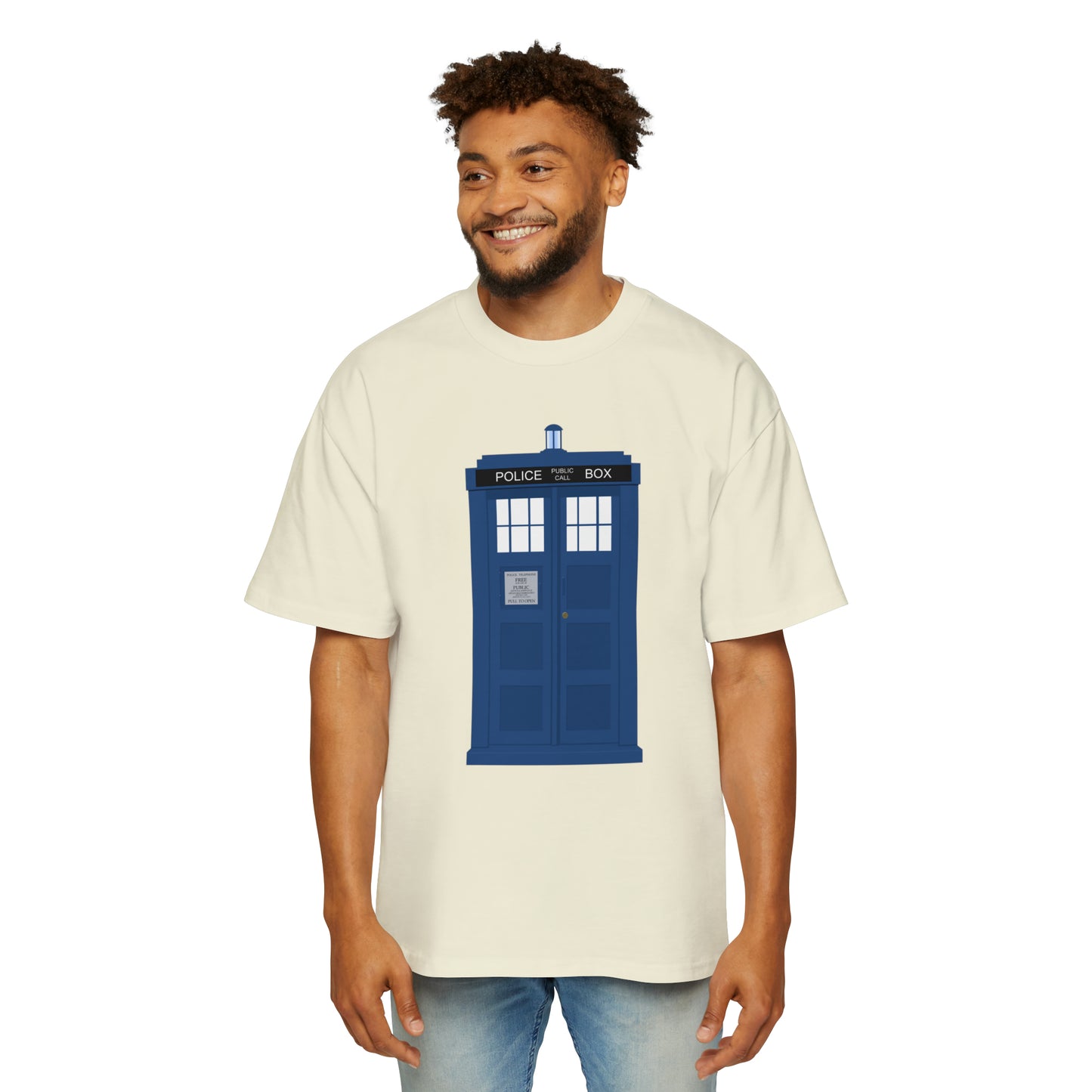 New Tardis Men's Heavy Oversized Tee