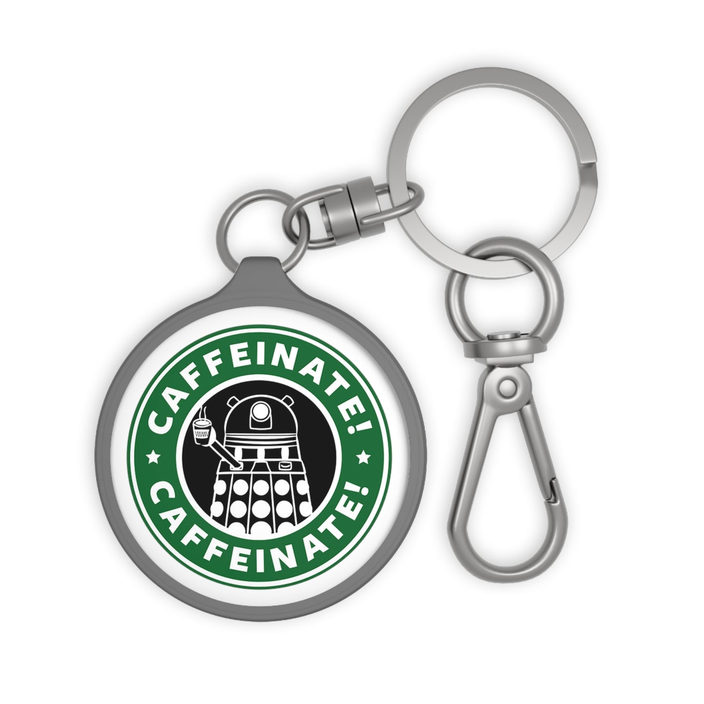 Doctor Who inspired keychain Keyring Tag