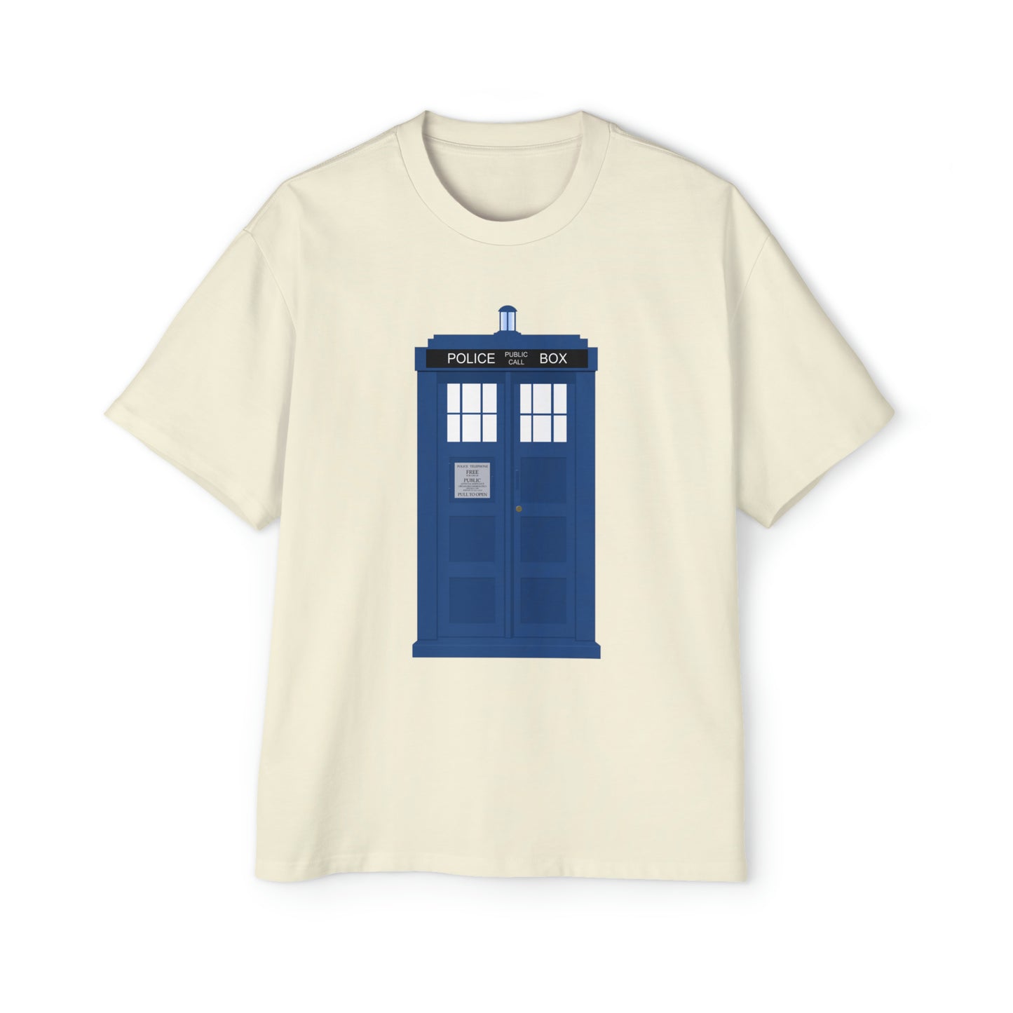 New Tardis Men's Heavy Oversized Tee