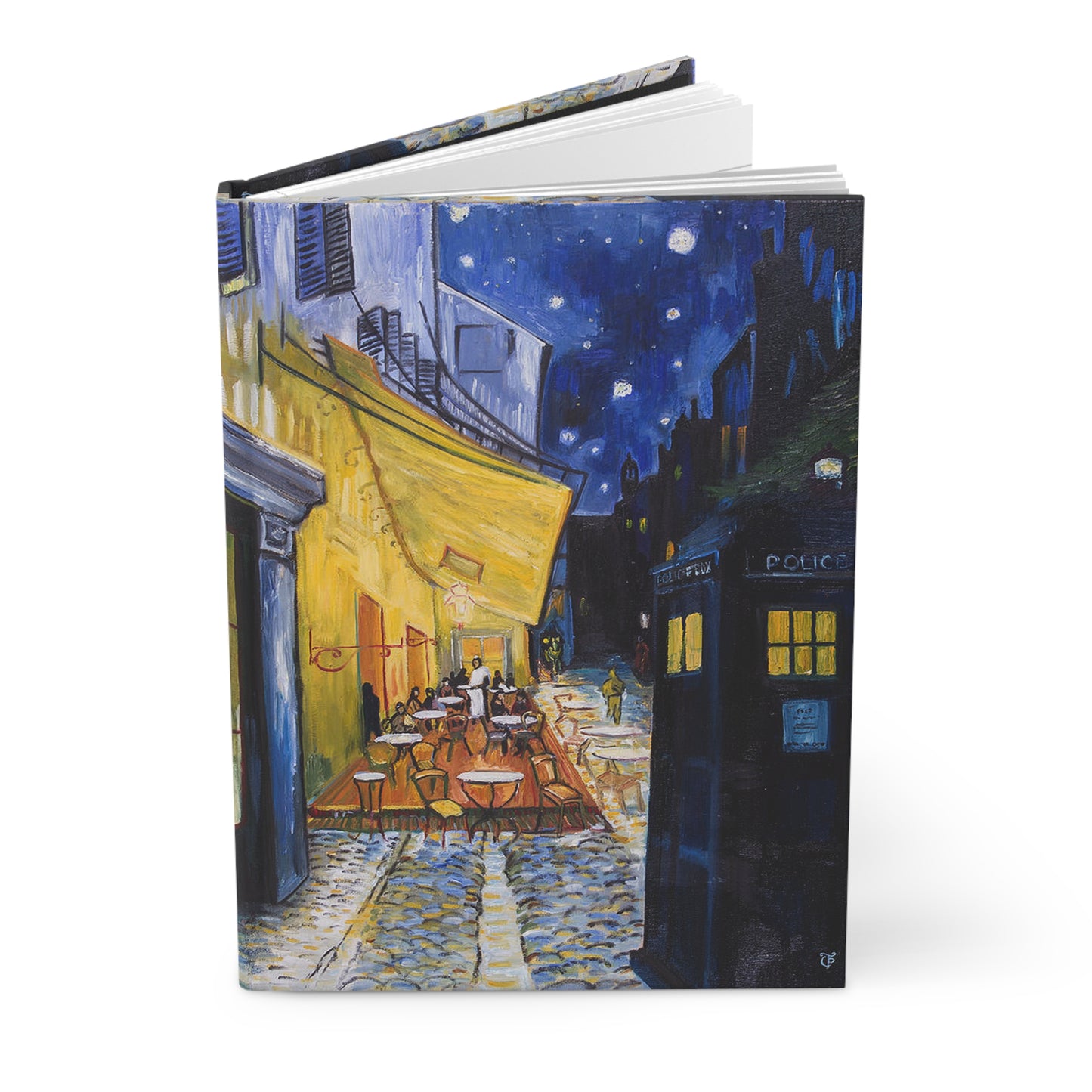 Van Gogh Café Tardis Hardcover Journal Matte