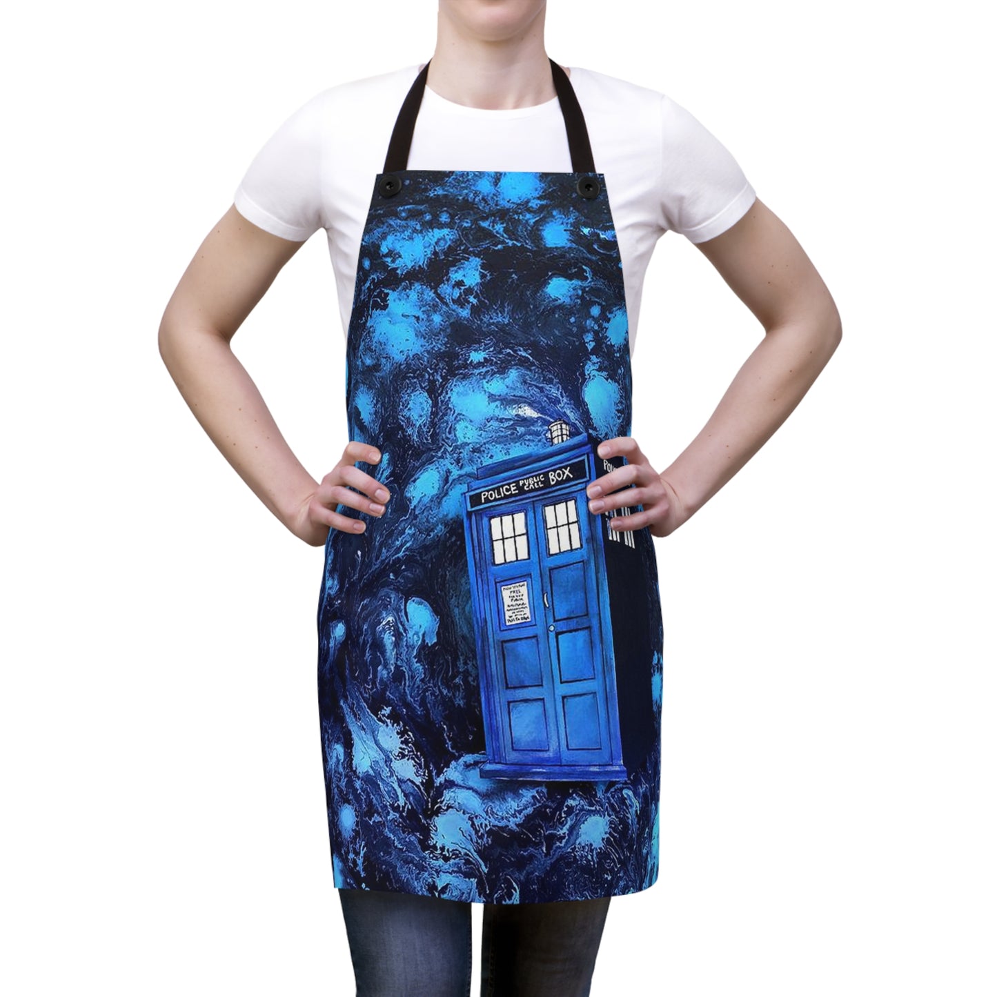 Royal Blue Tardis Apron (AOP)