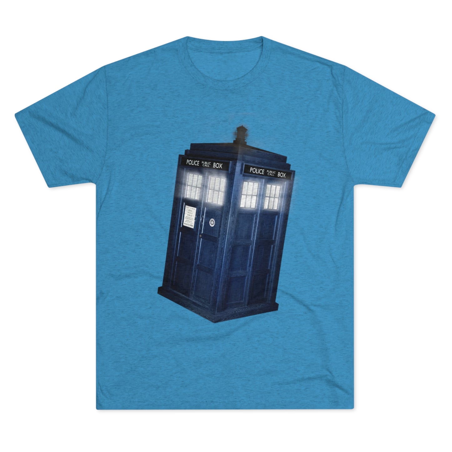 Tardis Glow Light Unisex Tri-Blend Crew Tee