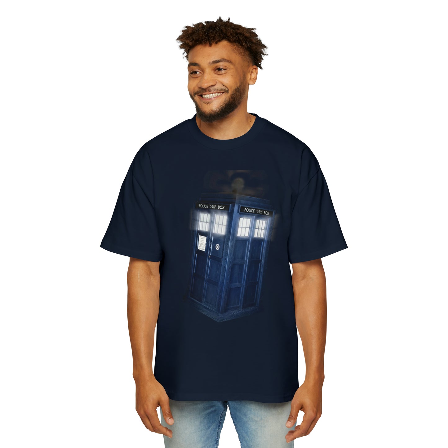 New Tardis Men's Heavy Oversized Tee