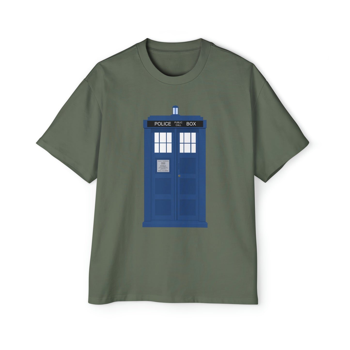 New Tardis Men's Heavy Oversized Tee