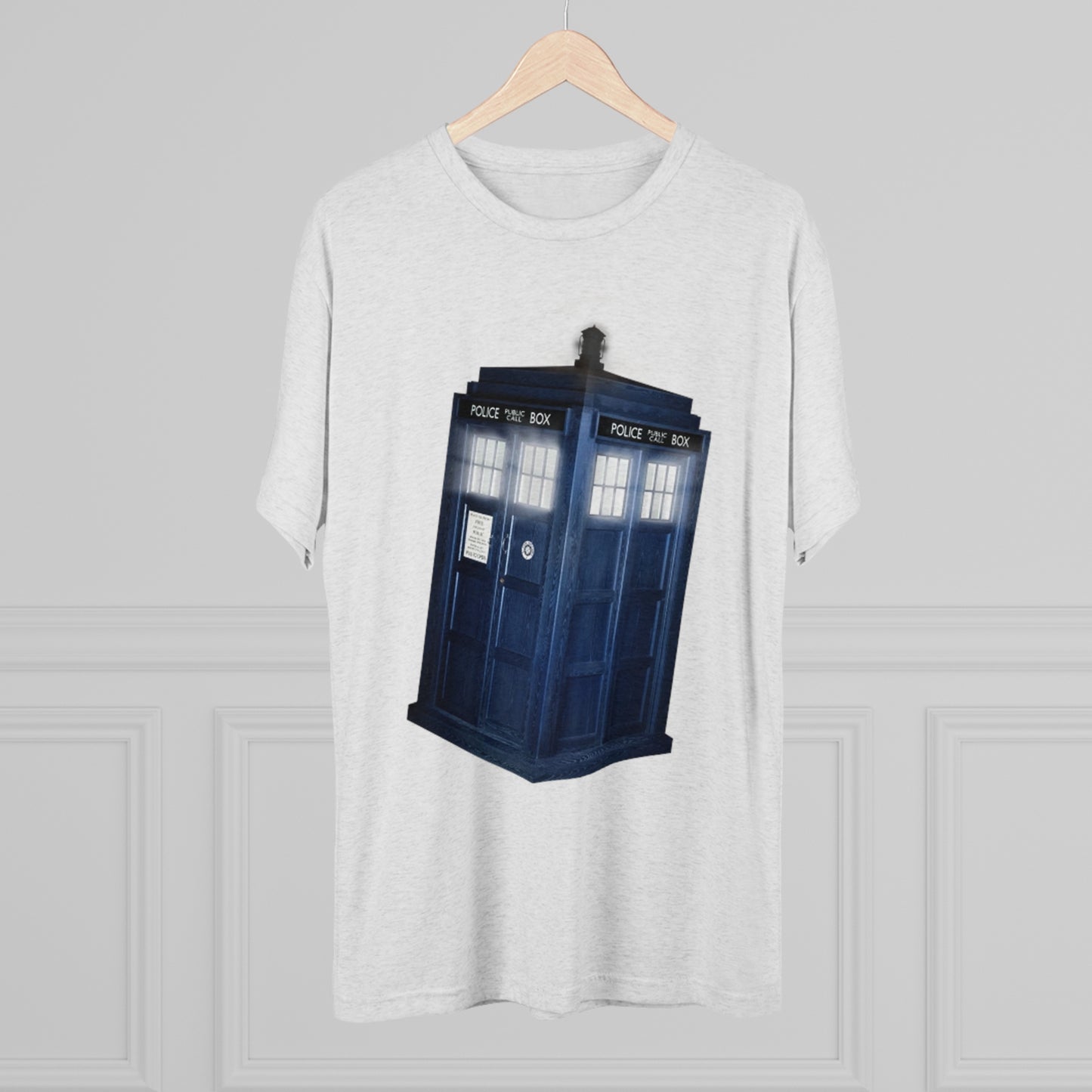 Tardis Glow Light Unisex Tri-Blend Crew Tee