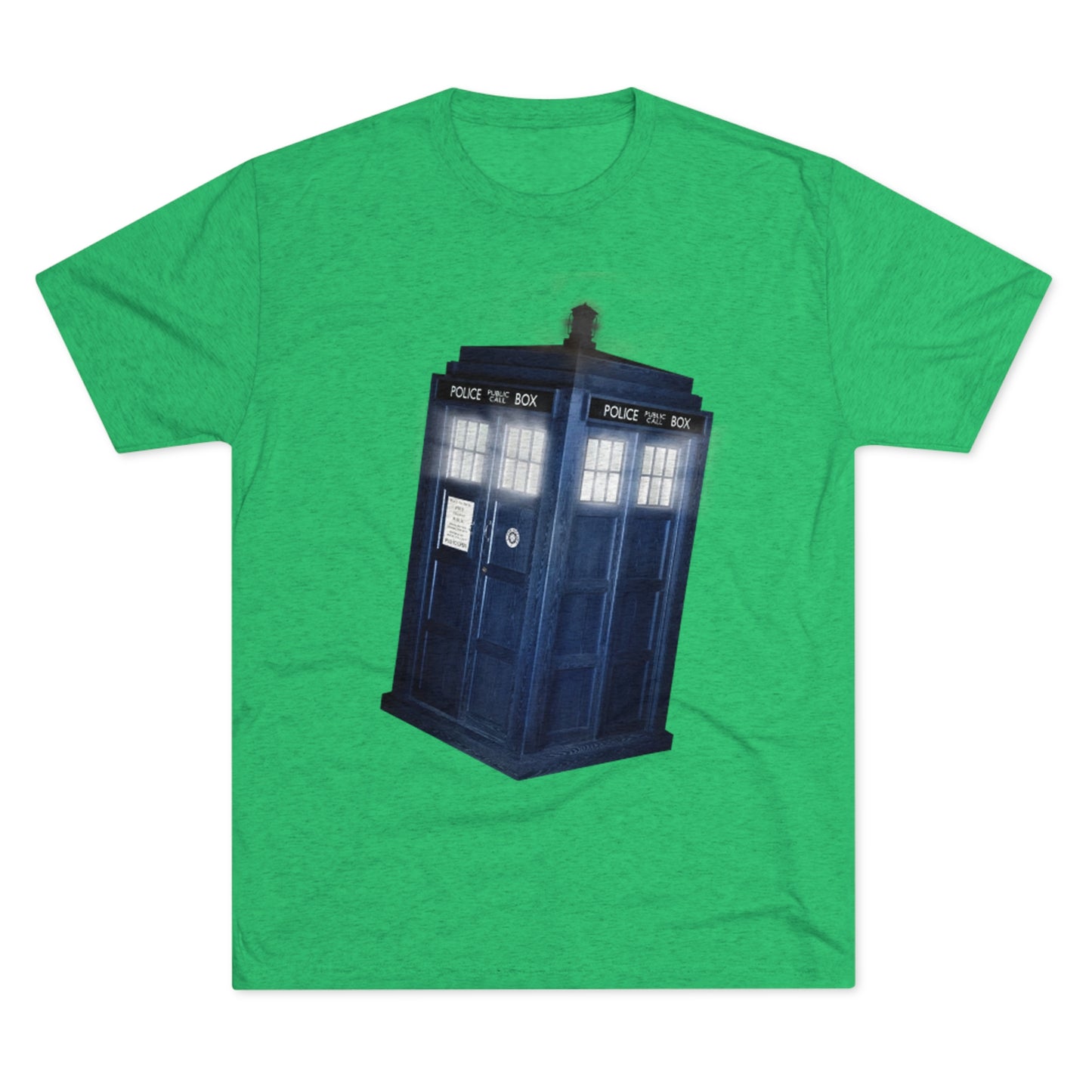 Tardis Glow Light Unisex Tri-Blend Crew Tee