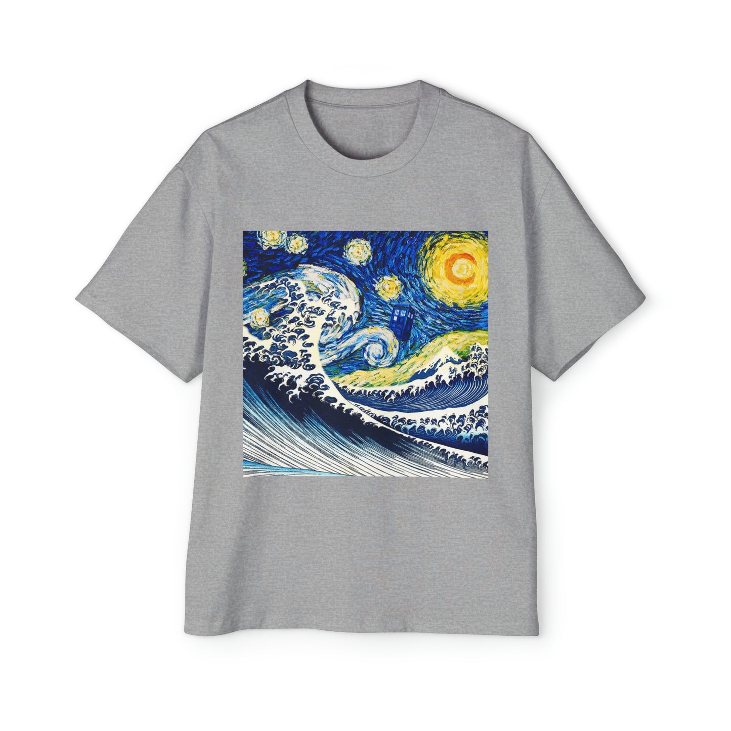 New Tardis Japan Wave Men's Heavy Oversized Tee