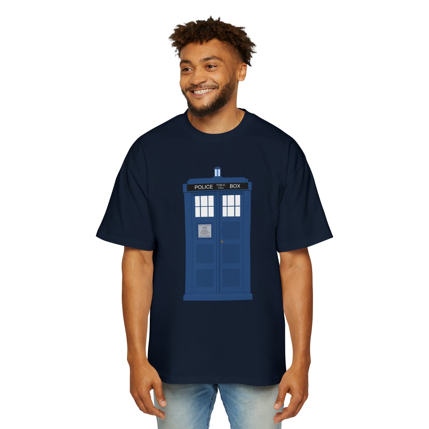 New Tardis Men's Heavy Oversized Tee