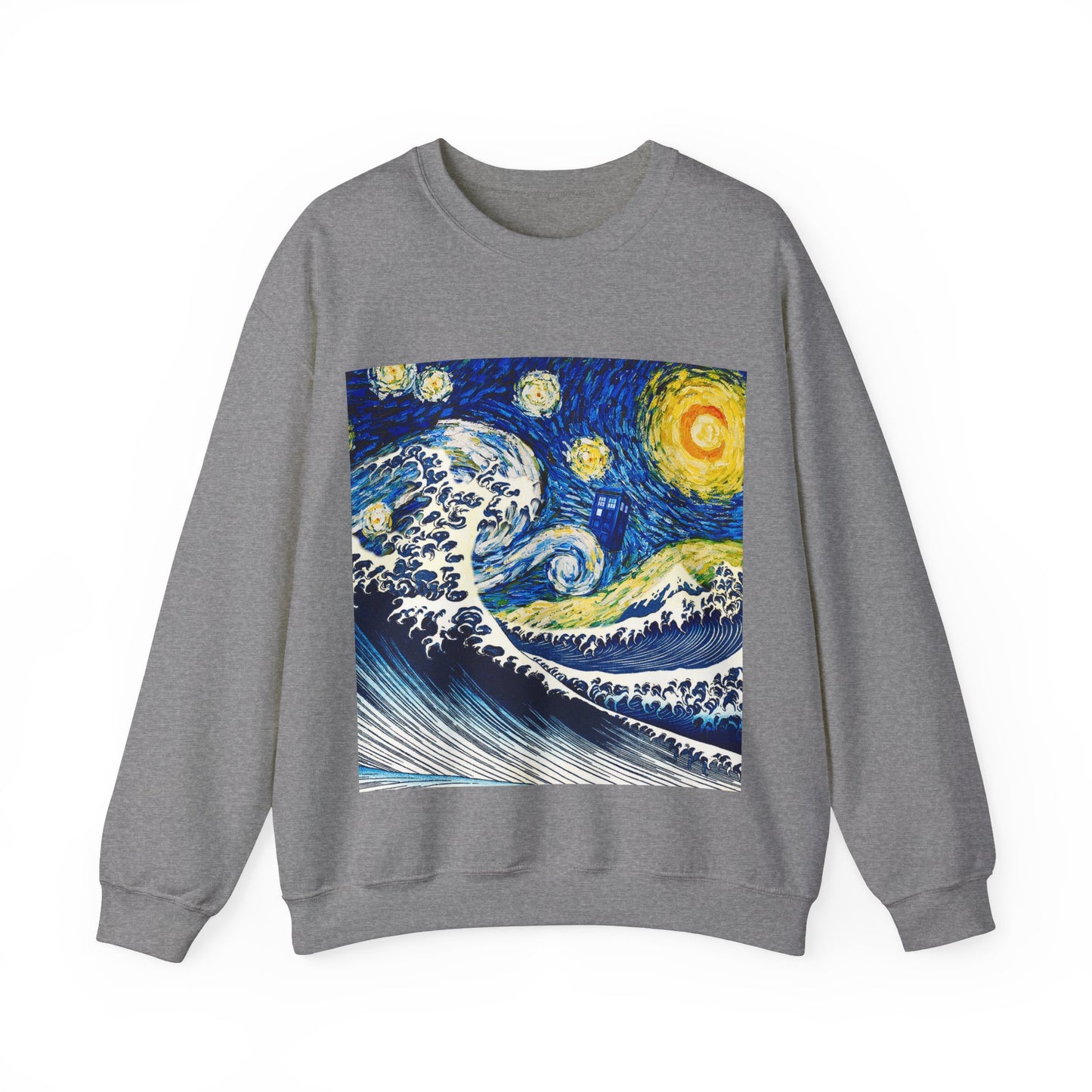 Royal Tardis Japan Wave Unisex Heavy Blend™ Crewneck Sweatshirt