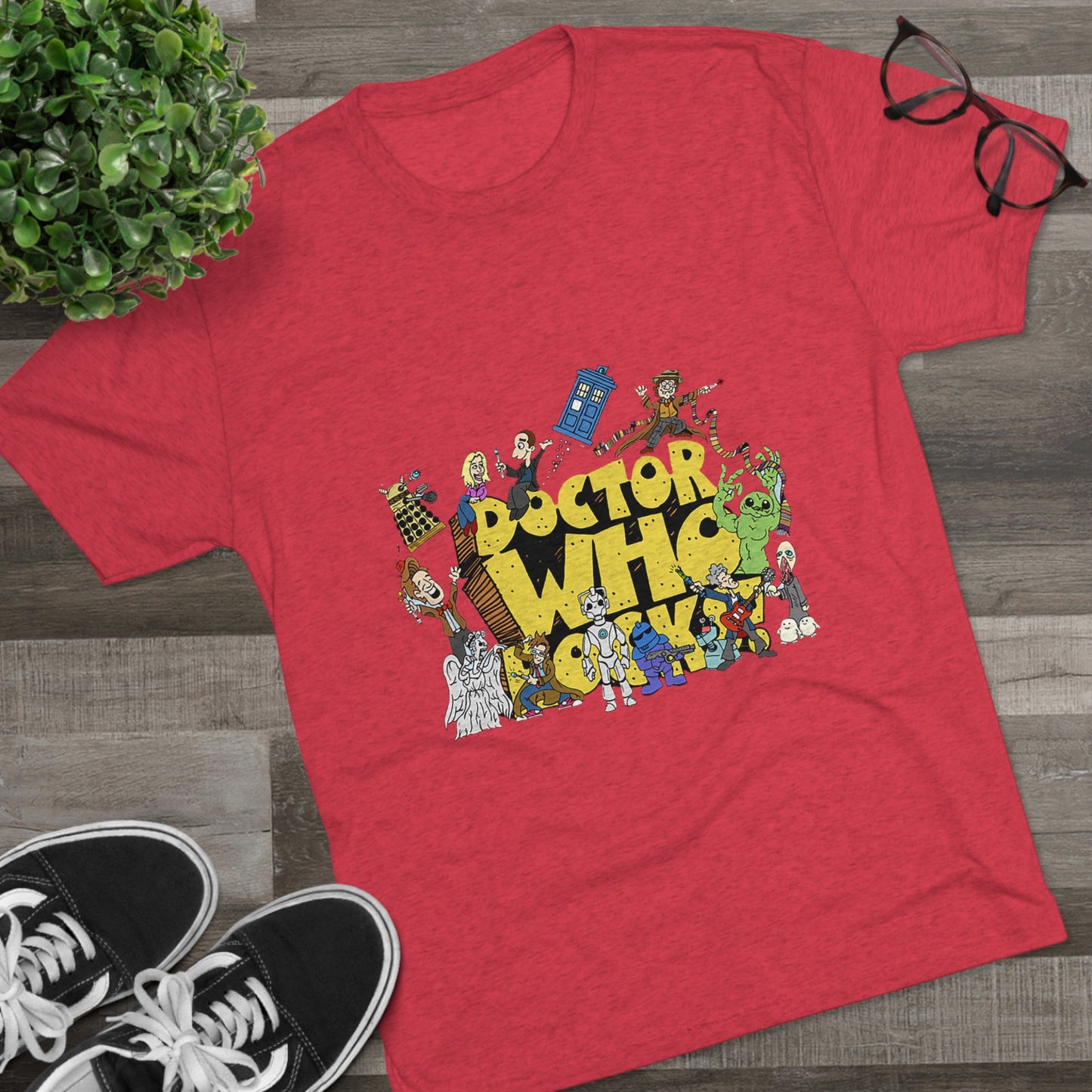 Doctor Who Rocks Unisex Tri-Blend Crew Tee